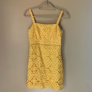 Hollister Yellow Lace Dress